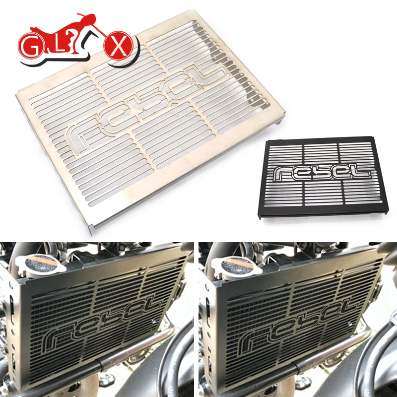 

For Honda CMX300 CMX500 Rebel500 Rebel300 CMX Rebel 500 300 Accessories Radiator Cooler Grille Guard Cover Frame Protector