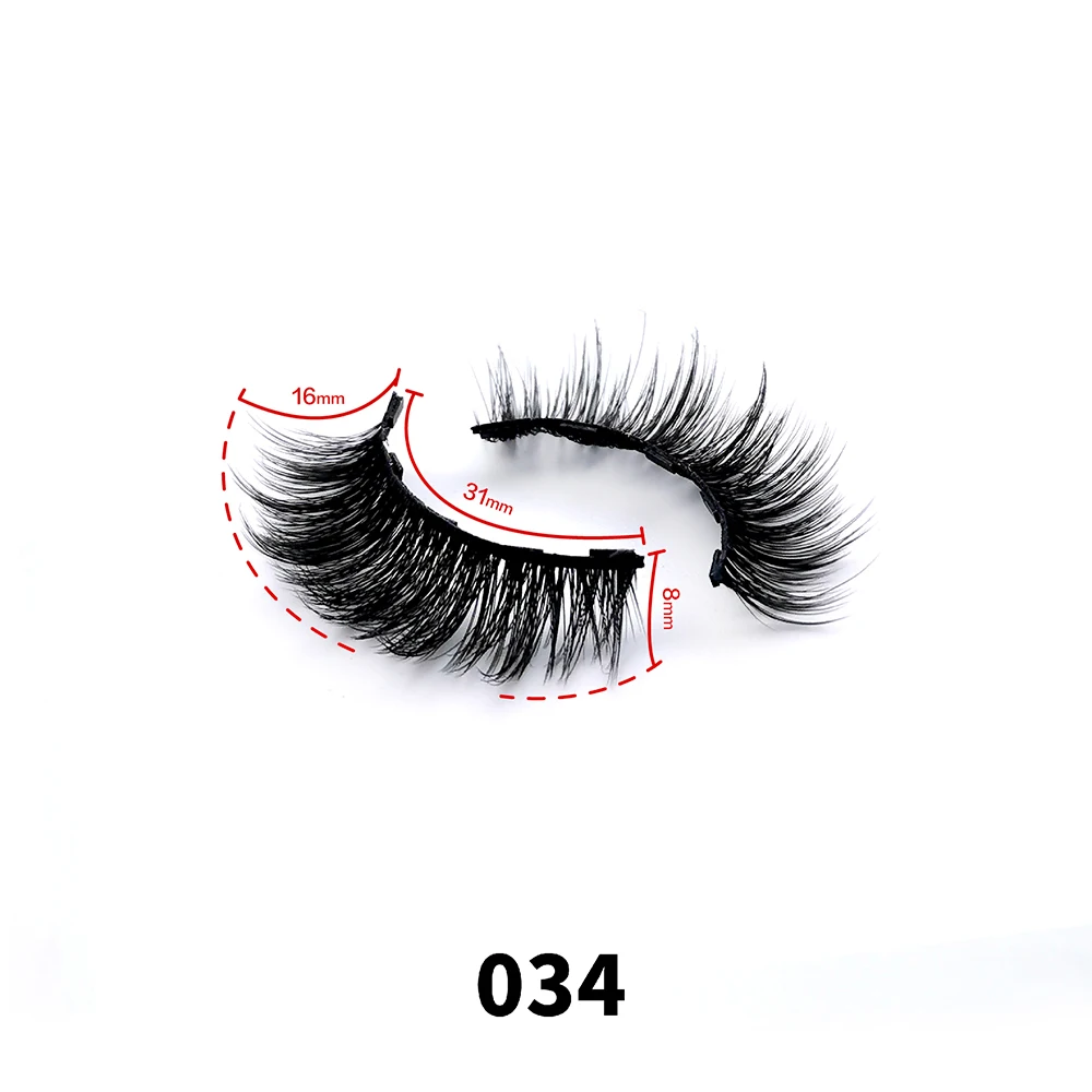 OWOSC 5D Mink Eyelash ขนตาปลอมแม่เหล็กอายไลเนอร์ธรรมชาติหนากันน้ำติดทนนานแต่งหน้าชุดโลโก้กล่อง