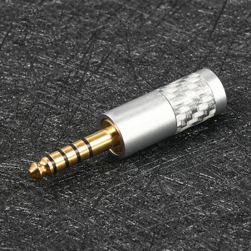 4.4mm 5 Pole Balanced Stereo Adapter Carbon Fiber Male Female Headphone Plug For NW-WM1ZA