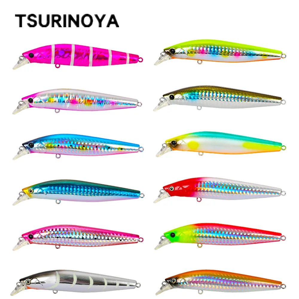 TSURINOYA DW86 Suspending Minnow 98mm 14.5g Tungsten Weight System Long Casting Artificial Hard Baits Wobblers Swimbait Pesca