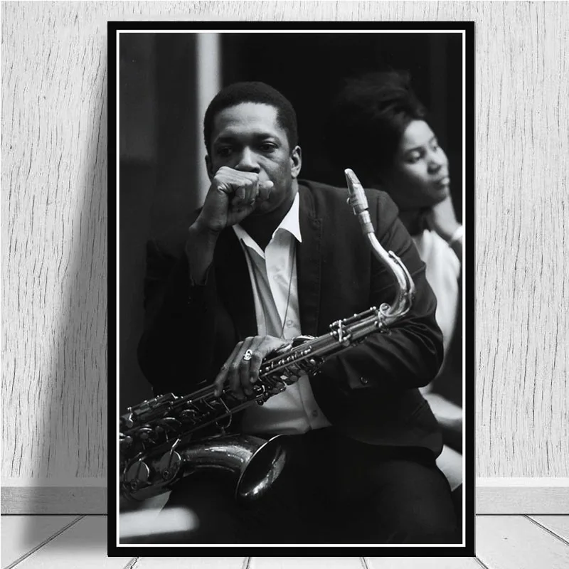 Poster And Prints Painting Art John Coltrane Jazz Musician Music Singer Star Wall Art Wall Pictures Home Decor картины plakat