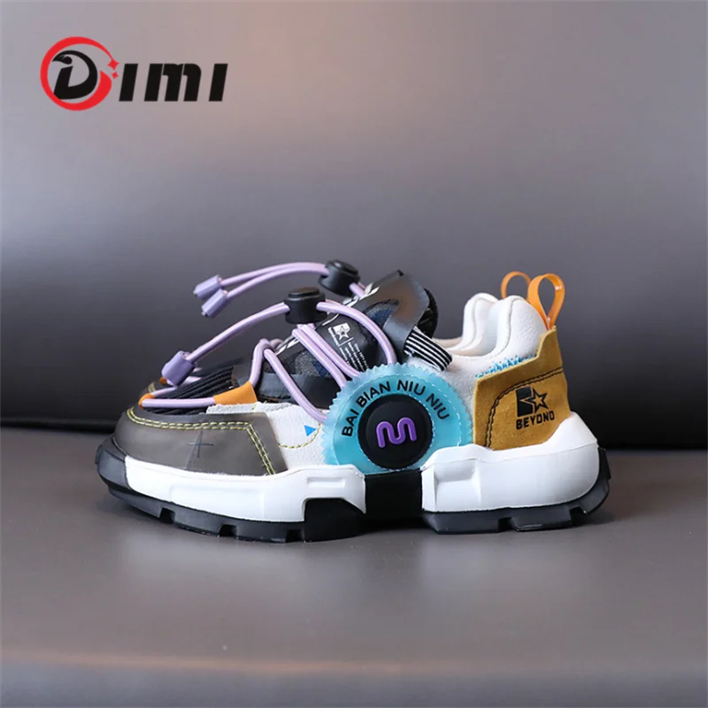 

DIMI 2021 Autumn Children Sport Shoes High Quality Boys Girls Casual Shoes Fashion Colorblock Light Soft Breathable Kids Sneaker