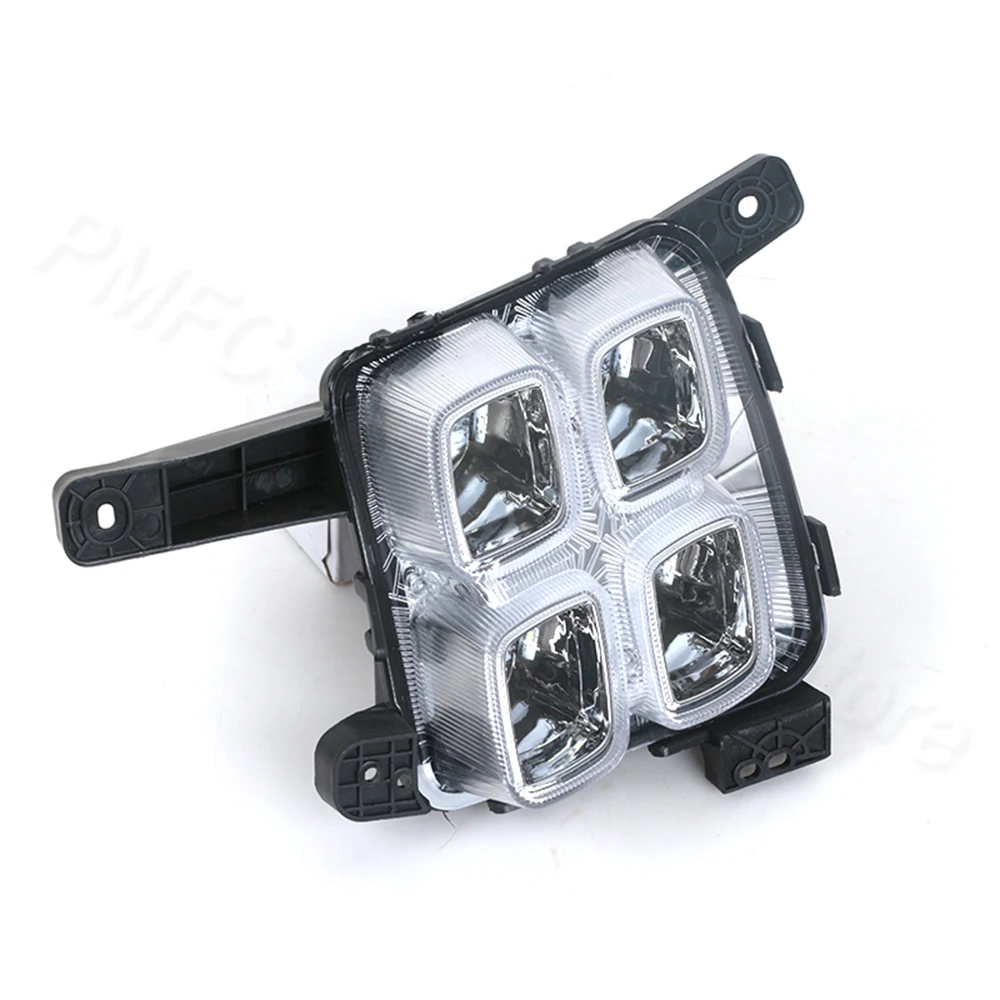 PMFC 2Pcs LED DRL Daytime Running Light Fog Lamp 12V White Car Accessories Decoration For Hyundai For Creta IX25 2014 2015 2016