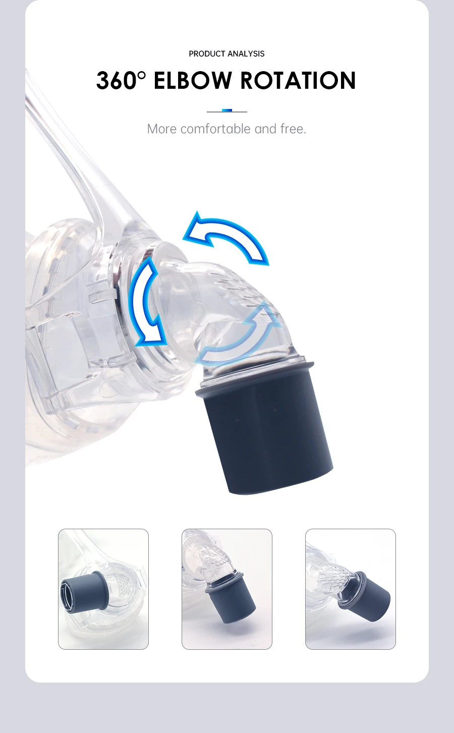 BMC CPAP Nasal Mask Full Face Mask With Tube Adjustable Strap Respirator For Travel CPAP Machine Anti Snoring Stopper Solution