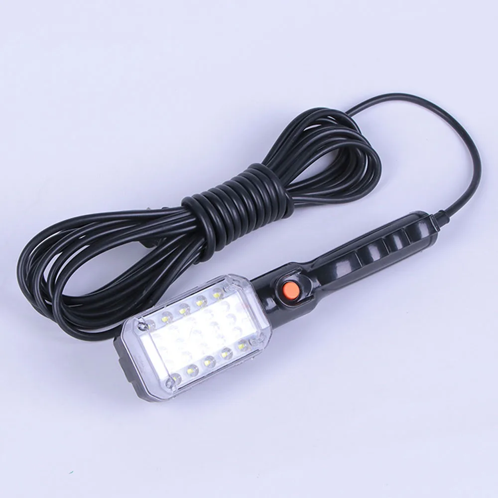 15W 25LED Garage Light 220V 10m Power Cable Work Light Magnet Car Vehicle Repairing Inspection Lamp 1500LM Construction Light