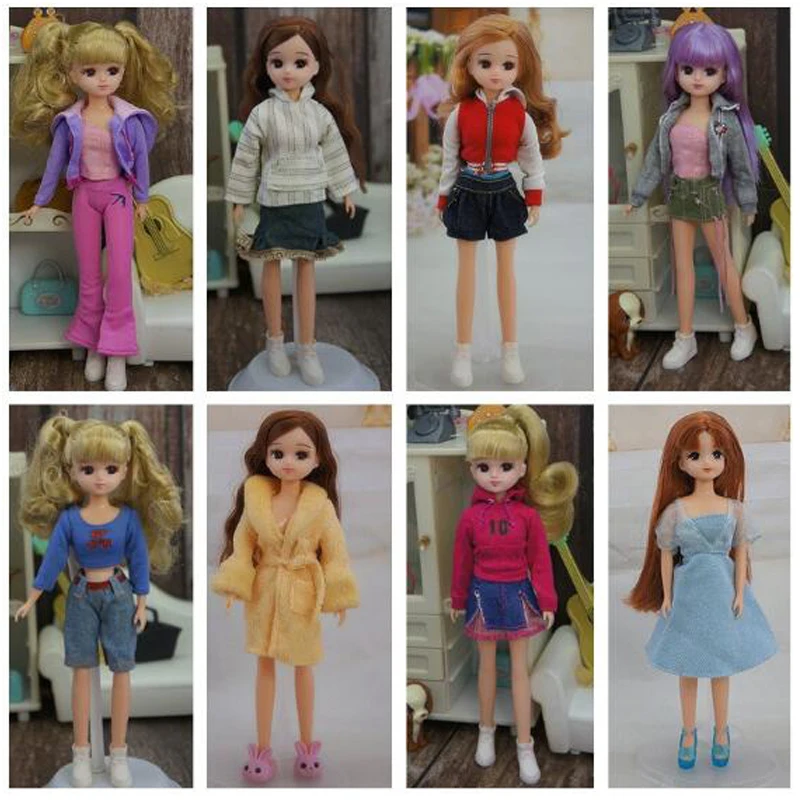 NEW 1/6 Doll Accessories Azone LIicca Fashion Outfit Tops Trousers Skirt  Blyth Clothes Dress For Dolls