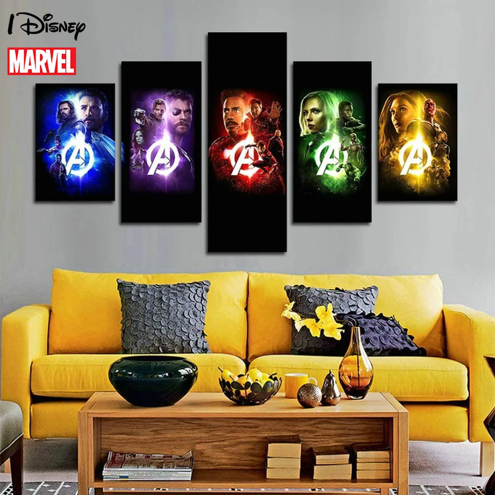 Marvel Anime Captain America Iron Man Avengers Poster Painting Canvas Print On Wall Art Picture For Kids Living Room Home Decor