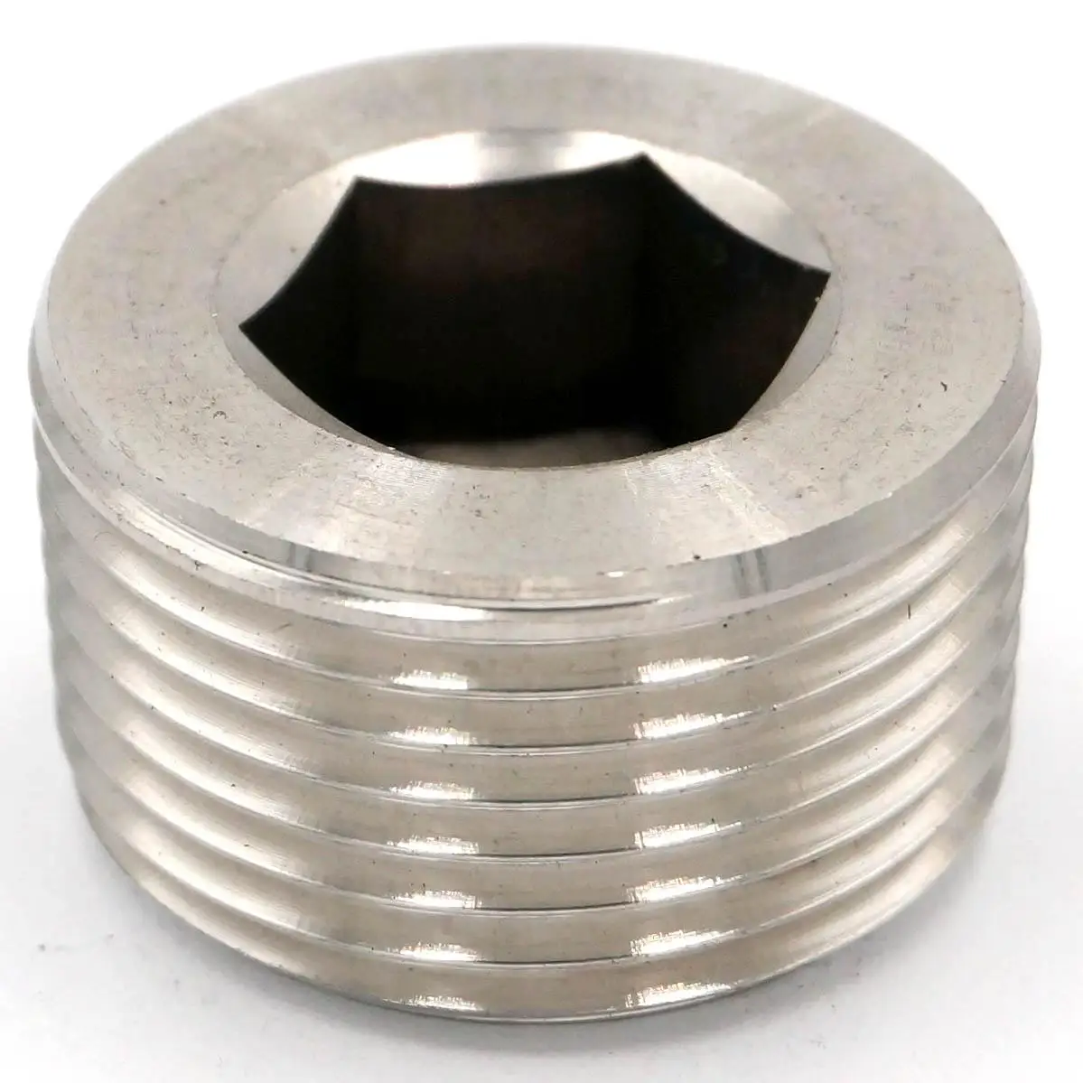 

1" NPT Male SS304 Stainless Steel Countersunk End Plug Internal Hex Head Socket Pipe Fitting