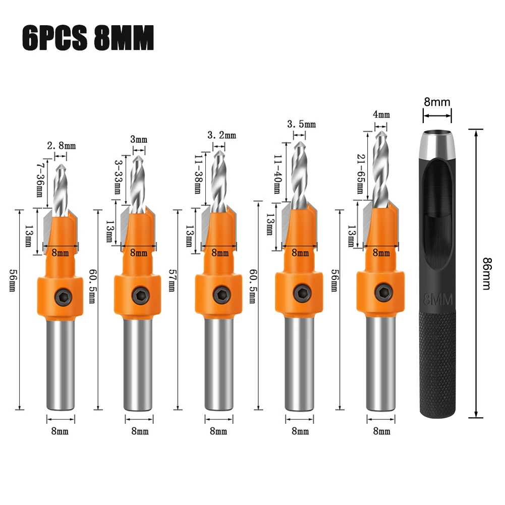 Imagem -05 - Shank Hss Carpintaria Bancada Roteador Bit Broca Conjunto Extrator de Parafuso Demolição Remon para Moagem de Madeira mm 10 mm