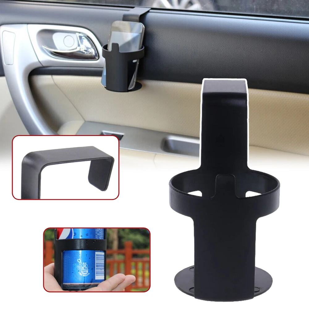 1Pc nero grande 12oz Car Vehicle Cup può bere portabottiglie gancio contenitore per camion interni finestra Dash supporti in gomma