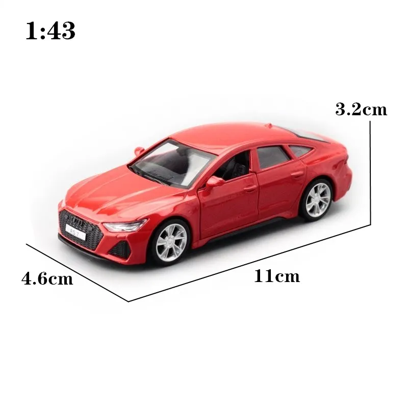 1/43 Audi RS7 Super Sport Toy Car Model For Children Diecast Metal Vehicle Miniature Pull Back Collection Gift Boys Match Box