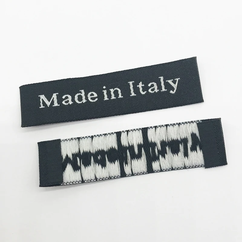 Origin Woven Labels Made In Italy For Clothing Bags Shoes Hand Made Fabric Labels For Sewing Tags Free Shipping