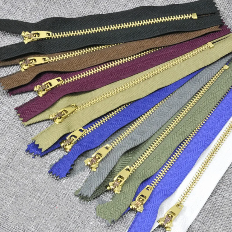 

100 PCS/LOT 13cm Metal Zipper for Sewing CLOSE END for JEANS FRONT Replacement Tailor ACCESSORIES WHOLESALE