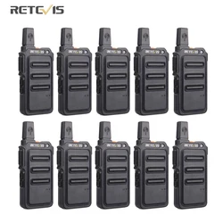 Mini PMR Walkie Talkie RETEVIS RT619 10 pcs Portable Two-way Radio Walkie-Talkies Communication Equipment Hotel Restaurant PTT