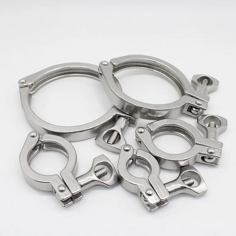 304Stainless Steel Sanitary Food Grade Quick-Installed Clamp, Precision Cast Pipe Clamp Joint Chuck, Clamp Pipe Clamp End Clamp