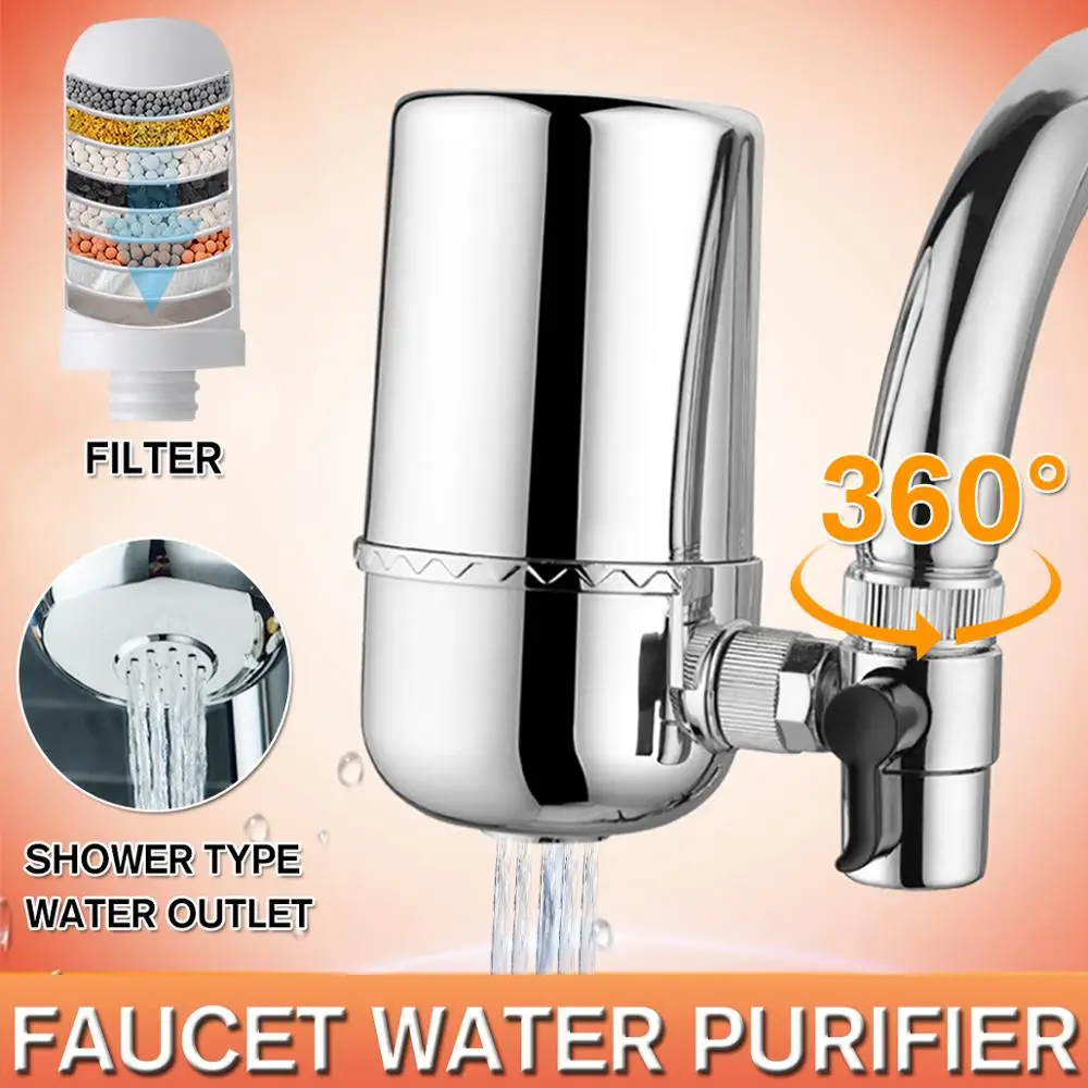 Faucet Water Filter Kitchen Sink Bathroom Mount Filtration Tap Purifier Element