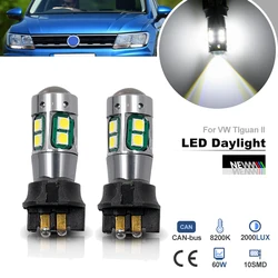 LED Daytime Running Light For VW Tiguan Mk2 AD/BW SE Nav 2017-up Canbus PW16W PW24W PWY24W DLRs Bulb Parking Lamps Headlamp