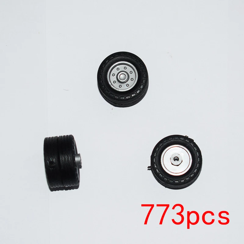 

773pcs 2x20mm dual rubber wheel dron rc car plane robot kids toys for boys diy baby accessories montessori juguetes nero WRD202A