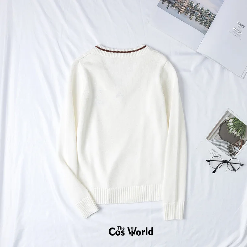 [Chocolate Bear] Autumn Winter Long Sleeve Knit Tops Pullovers V Neck Sweaters For JK School Uniform Student Clothes