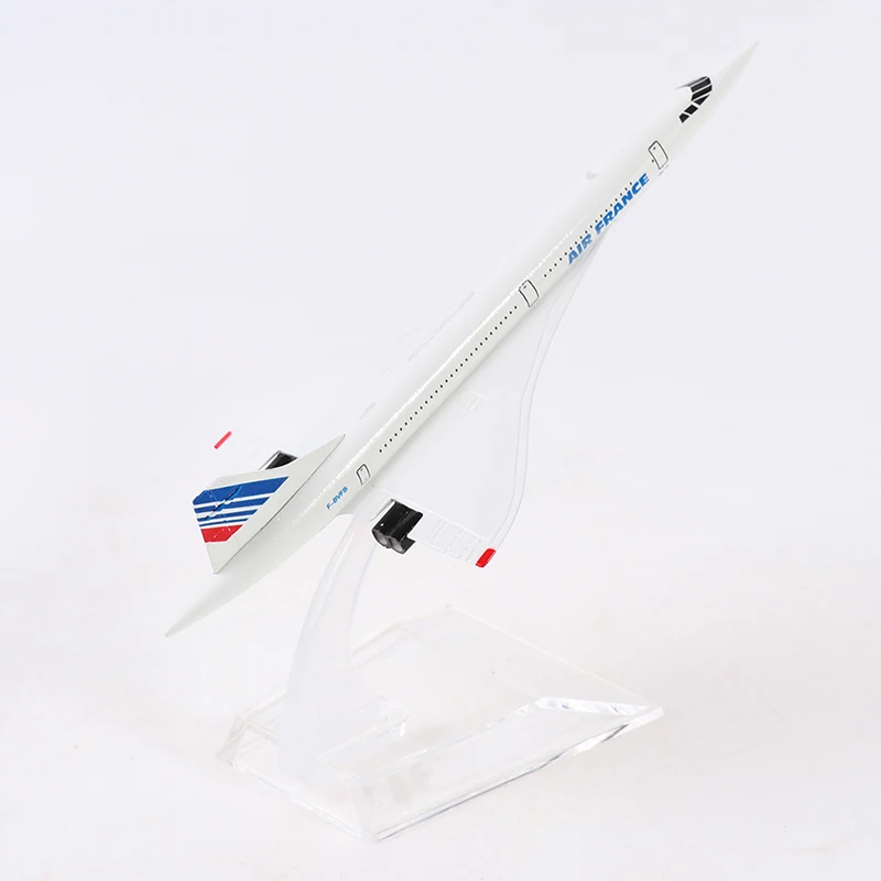 1PC Airplane Model 16cm Air France Concorde Jet Aeroplane Aircraft Model Diecast Metal Plane Airplanes Kids Toy