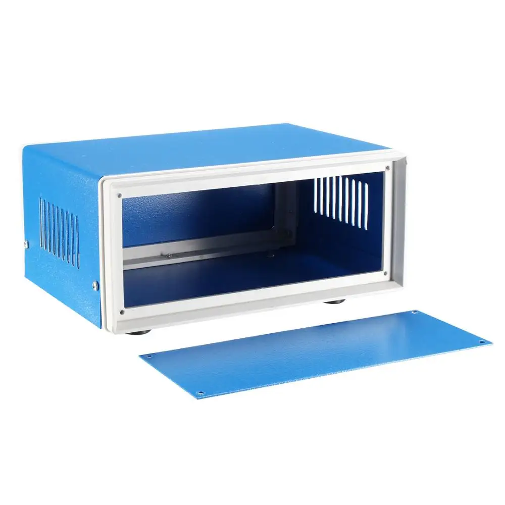 Uxcell-caja de conexiones para proyectos de Metal, carcasa electrónica para interiores y exteriores, 272x138x213mm, 210x180x140mm, color azul, 1