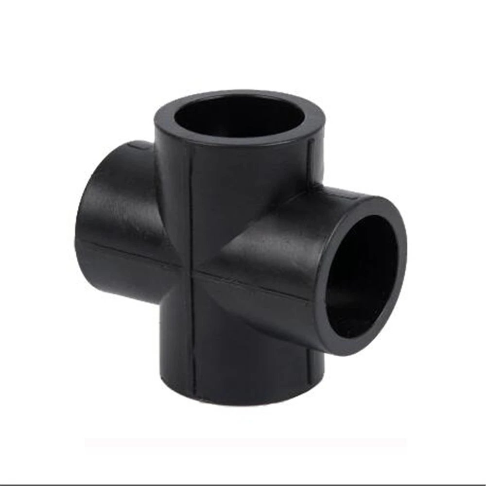 

PE Four-way Socket Hot-melt Positive Four-way 20 25 32 40 50 63 Reducer Black Water Pipe Fittings