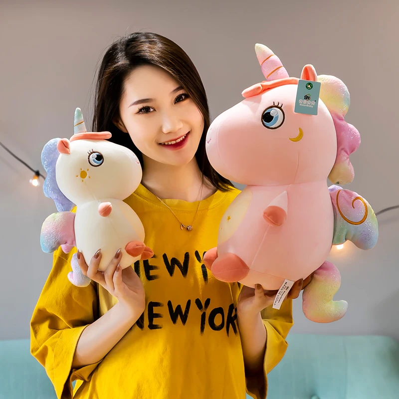 New Arrive 25/30/40/50/60cm Kawaii Unicorn With Wings Plush Toys Stuffed Soft Animal Dolls Birthday Gifts