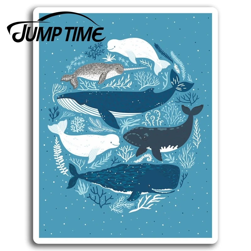 Jump Time Pretty Whale balena adesivi in vinile adesivo Laptop bagaglio regalo Assessoires per auto decalcomanie per finestre Car Wrap fai da te