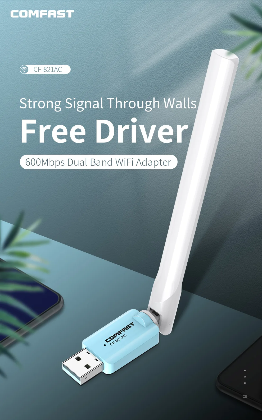 2.4G 및 5G 듀얼 밴드 프리 드라이브 USB2.0 무선 Wifi 어댑터 RTL8811CU 802.11AC 네트워크 카드 3dBi 안테나 WiFi 수신기 송신기