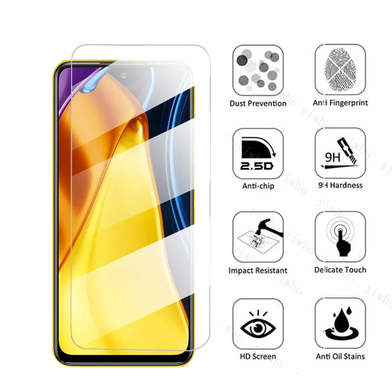 Poco M3 Screen Protective Glass for Xiaomi Poco X3 NFC X3 Pro Tempered Protector Camera Lens Film on Pocox3 GT X 3 Pro F M F3 M3