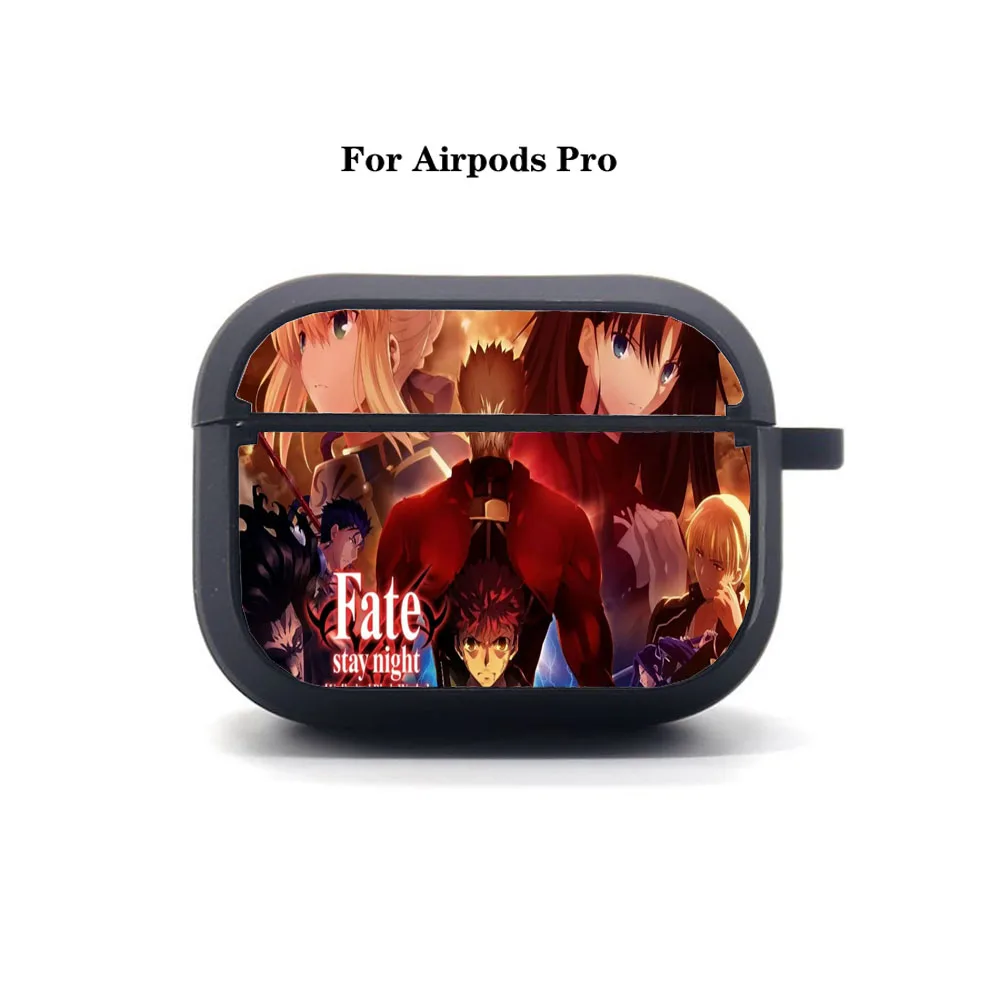 Anime fate stay night AirPods Pro case Cover Apple AirPods Pro Earphone bag Soft Silicone Bluetooth Protective Earphone Case