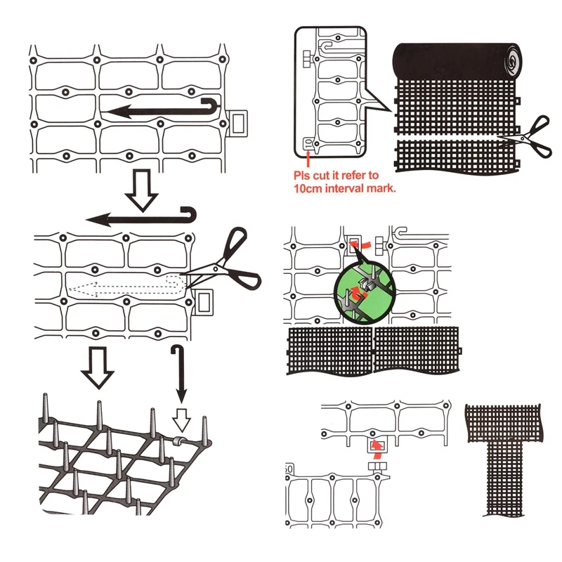 Retail Tuin Kat Scat Mat-Katten En Honden Repellent Mat Plastic Spike-Houden Katten En Honden Van Graven