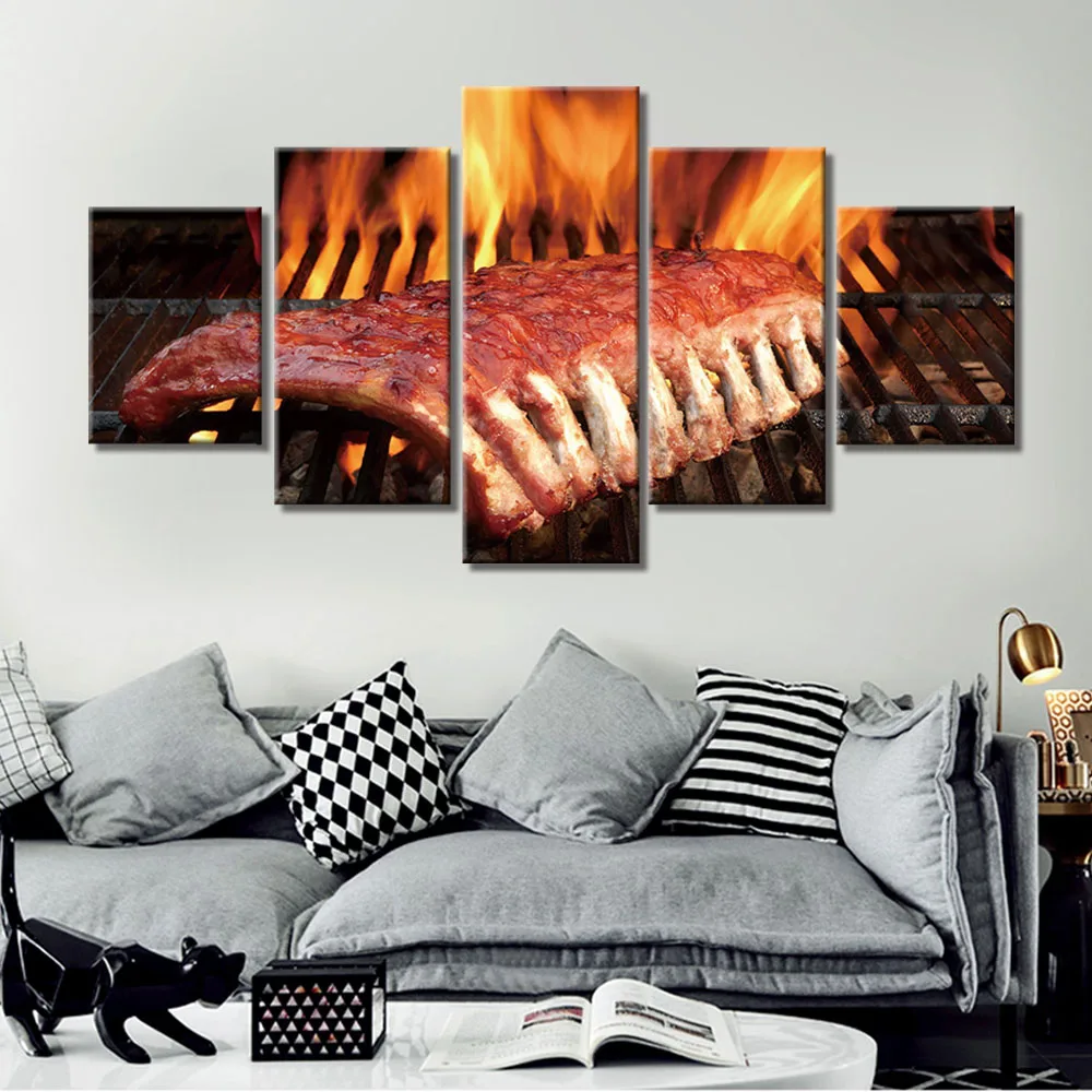 Canvas Painting Wall Art Poster Home Decoration Posters And Prints Steak Food Pictures Kitchen Decor