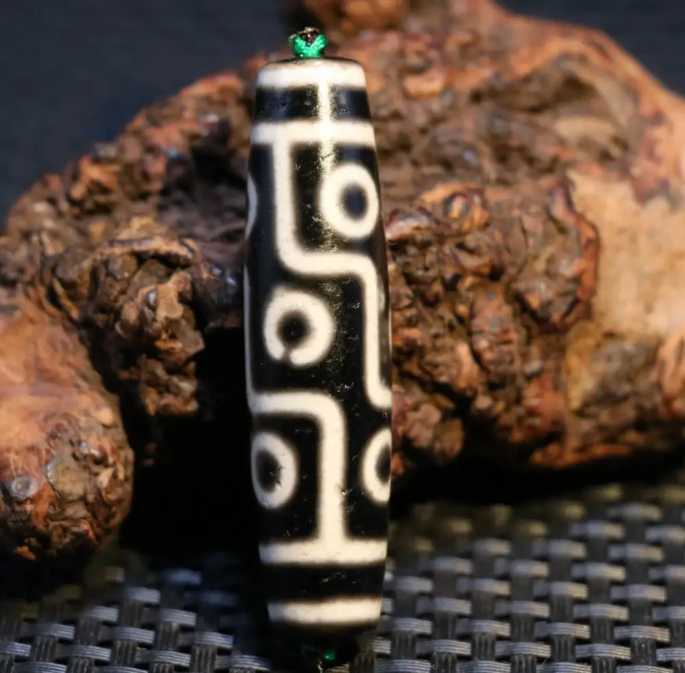 Treasure Magic Power Tibetan Old Agate 9 Eye Most Respectable totem dZi Bead Amulet 4A+ Timestown UPD1209A