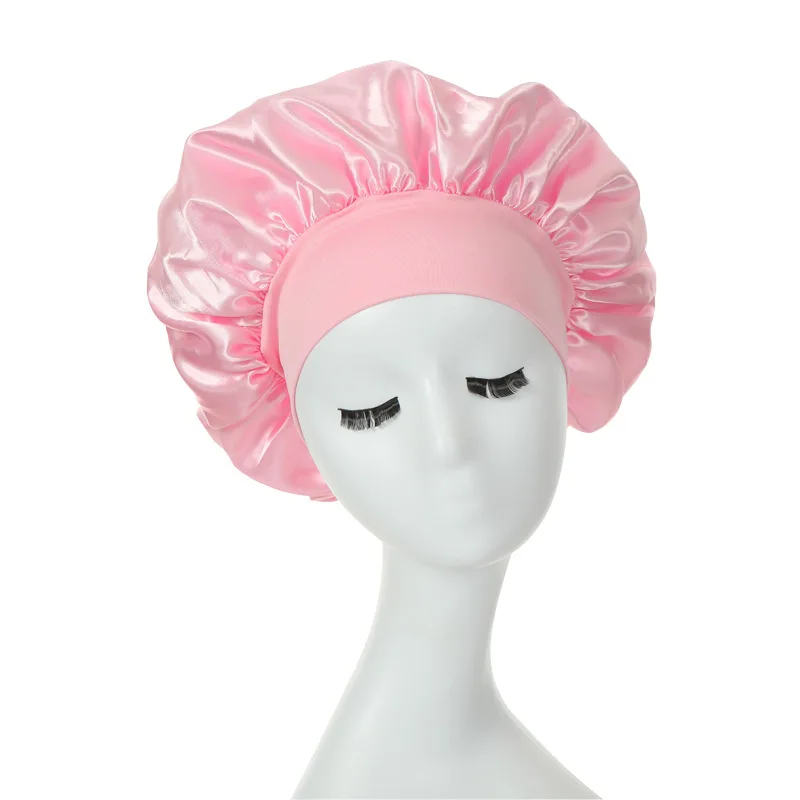 Damen-Satin-Mütze, Spandex, breit, dehnbar, Band-Mütze, Satin, Cheveux Nuit, Seide, Schlaf-Nachtmütze, Mütze für Damen – Detail 5