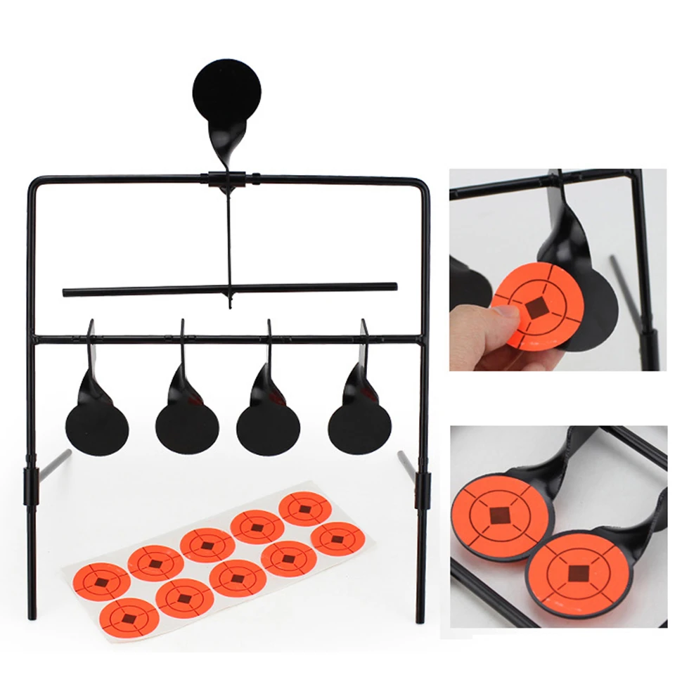 Self Resetting Spinning Metal Targets For Shooting Paintball Hunitng And Equipment Airsoft Practice Accessories