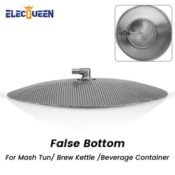 Homebrew 12'' Mash Tun False Bottom Kits, Stainless Steel Domed False Bottom with 3/8'' Hose Barb Elbow Fitting Brew Kettle Use