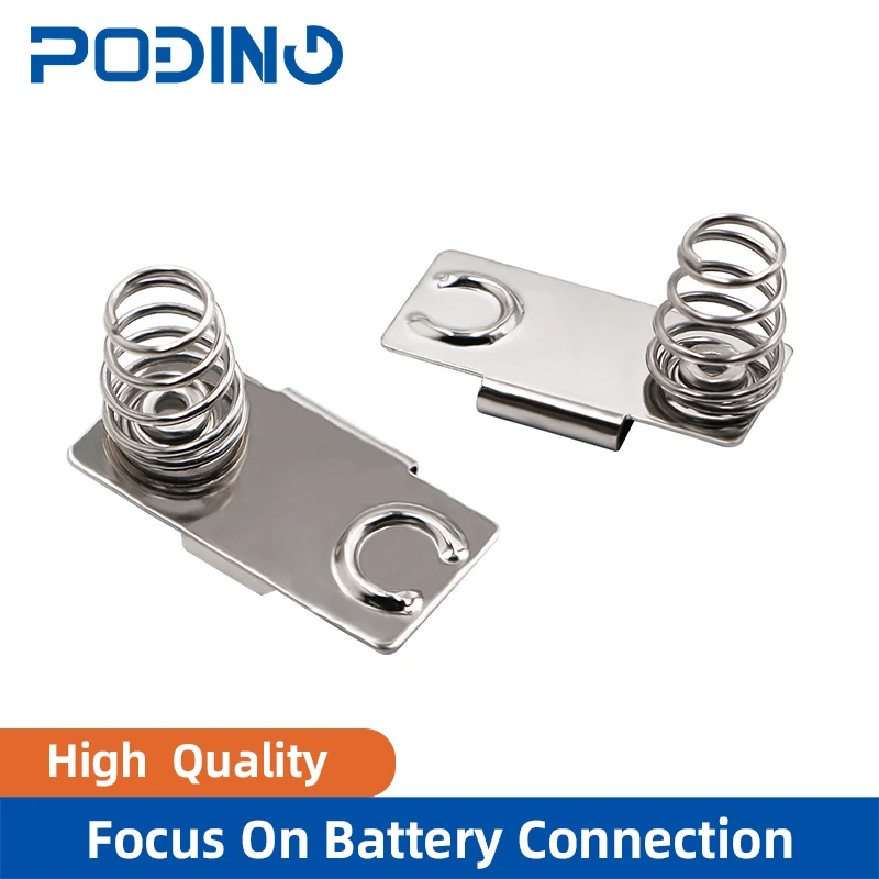 Poding AA Battery Spring Positive and Negative 14250 Battery Holder  Nickel Plate Keystone Replacement Factory Outlet BC-297