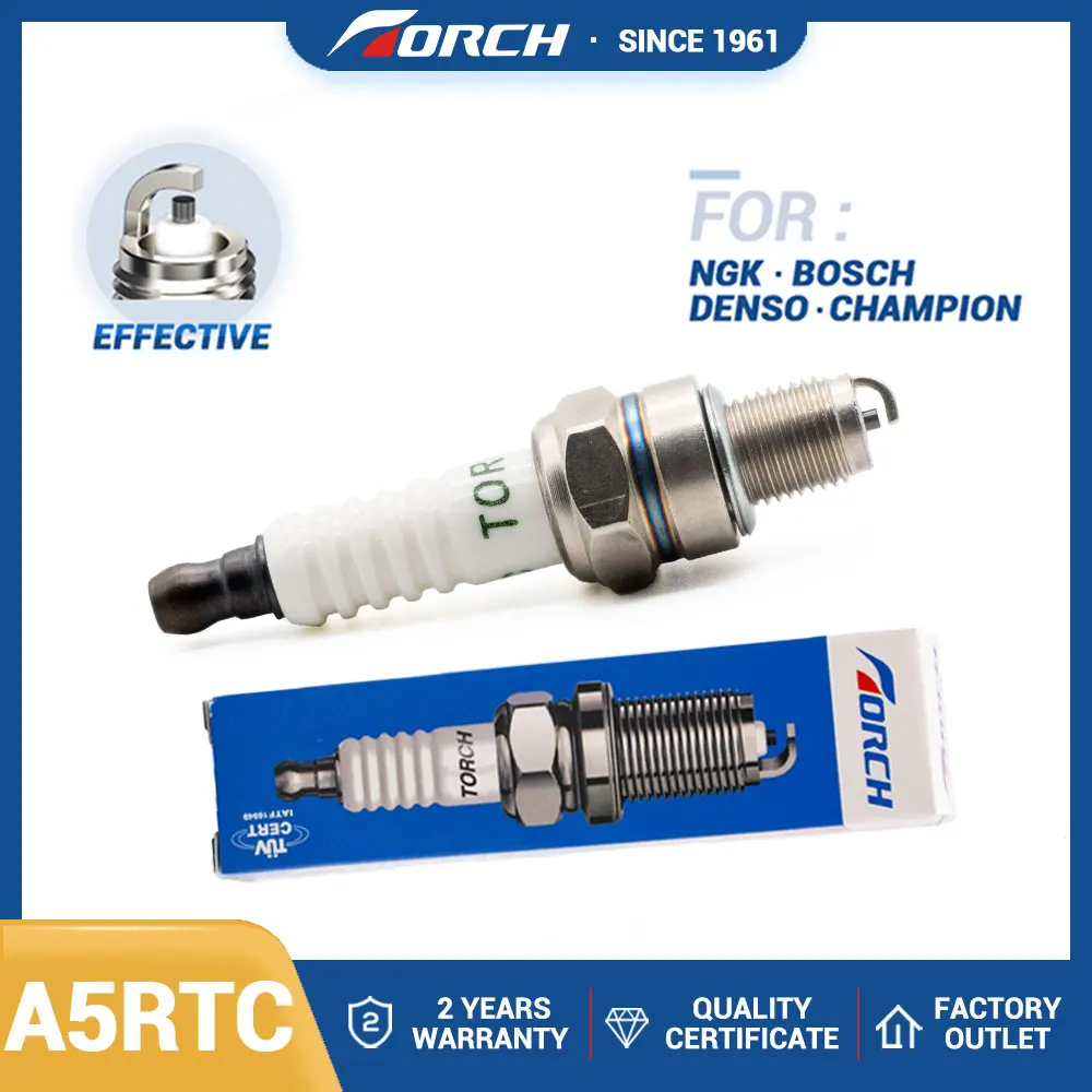 

1PCS Винтовая клемма свечи зажигания TORCH A5RTC Замена для CR5HSB HONDA 9805655757 9805655777 Denso U16FSRUB Champion 808/Z9Y