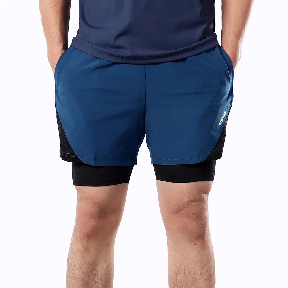 ARSUXEO Men Running Shorts 2 in 1 with Multi-Pocket Gym Training Exercise Short Pants Jogging Sports Shorts Quick Dry Breathable