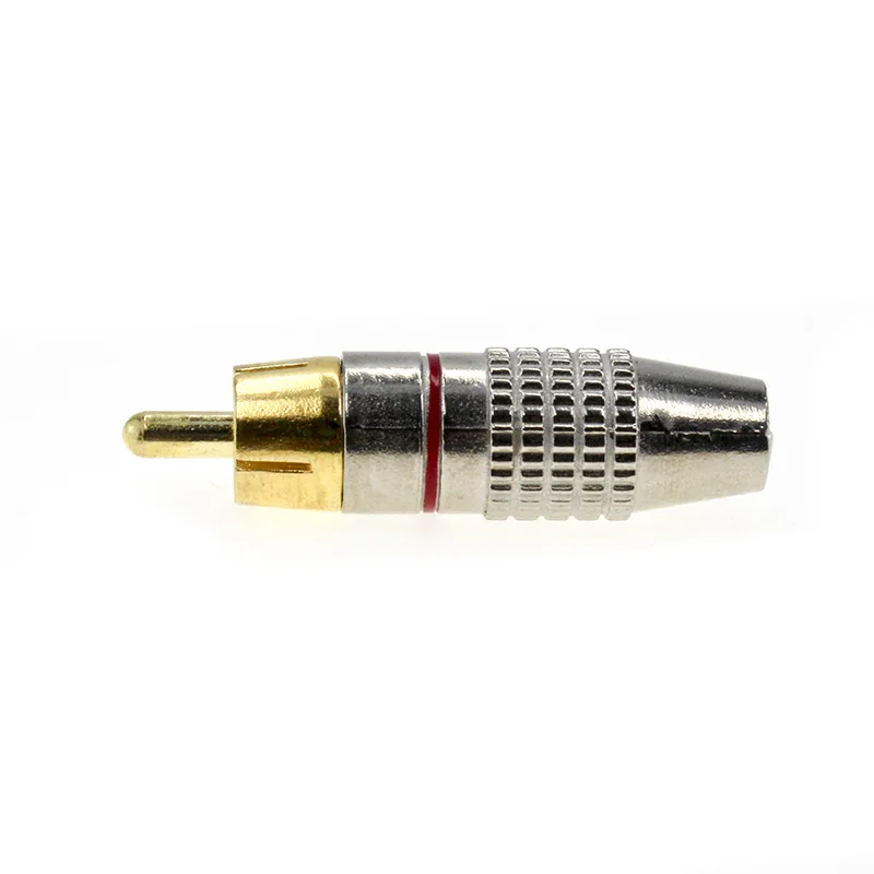 2/6 Pcs Soldeer-Gratis 270 Lotus Hoofd Rca Metalen Vernikkeld Shell Stereo Video Audio Plug Av Connector
