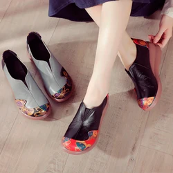 Xiuteng New Spring Autumn Shoes Woman Cow Leather Flat Platform Women Shoes  Women's Loafers Thick Soled Female Sneakers