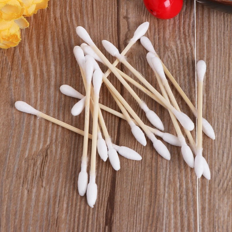 100Pcs Cosmetic Makeup Cotton Swab Stick Double Head Ear Buds Cleaning Tools New