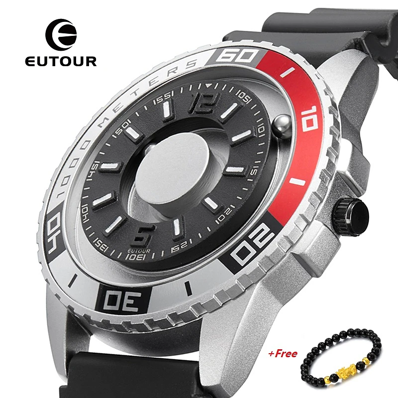 EUTOUR Magnetic Ball Watch Waterproof Canvas Strap Designer Wrist Watches Men Casual Quartz Man Wristwatch Clock Drop Shipp 2020