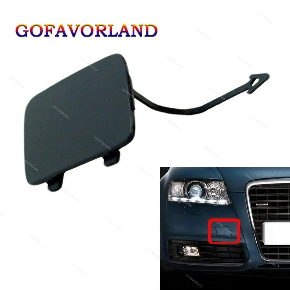 4F0807441F Front Bumper Tow Hook Eye Cover Cap Unpainted For AUDI A6 Quattro C6 Facelift 2009 2010 2011