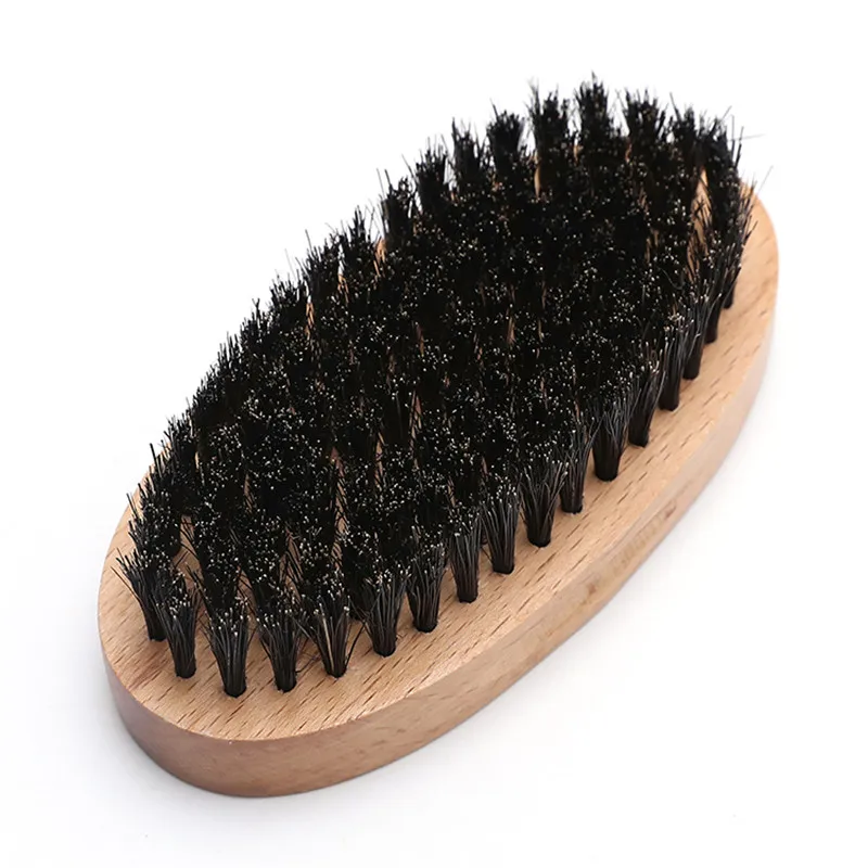 Beard Brush For Men Natural Wooden Soft Boar Bristle Brush Hairdresser Shave Brush Comb Kit Beard Home Travel Mustache Comb Sets