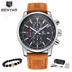 BENYAR-Reloj analógico de cuarzo para Hombre, accesorio de pulsera resistente al agua con cronógrafo, complemento Masculino deportivo de marca de lujo con diseño moderno, 2023