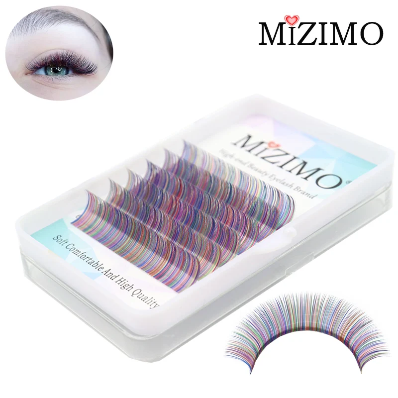 Mixed Color Eyelashes 8-15mm Extended Natural Soft Makeup False Eyelashes Unique Factory Direct Retail Wholesale