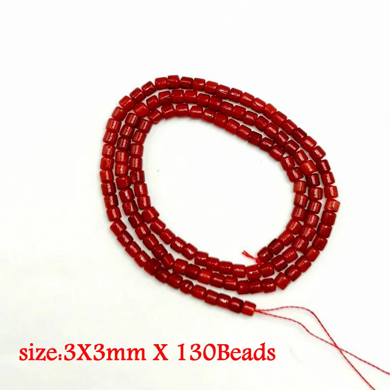 Natürliche Stein Rote Korallen Perlen Unregelmäßigkeit Geometrie Runde Quadratische Form Spacer Perlen Für Schmuck Machen DIY Armband Halskette – Detail 4