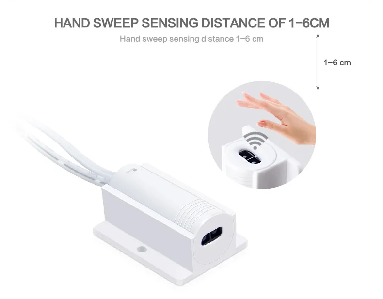 6mm Flexible LED Neon Strip Light With Power Adapter Touch Dimmer Hand Sweep PIR Motion Sensor Switch Set